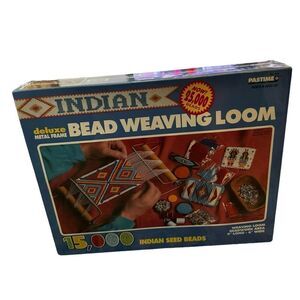 Pastime Indian Deluxe Metal Frame Bead Weaving Loom Vintage 1993 New in box!